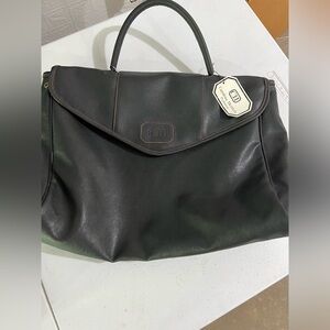 Carolina Herrera Dark Leather Tote